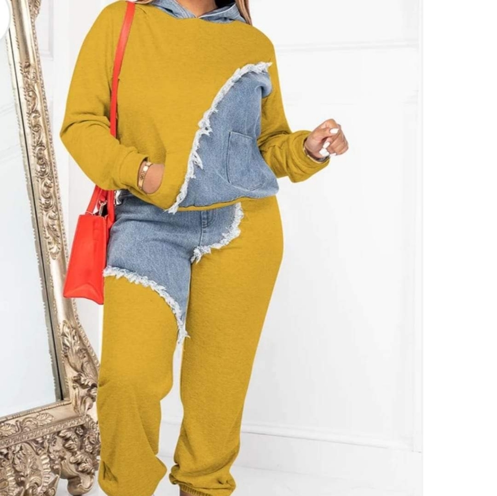 Mustard denim set